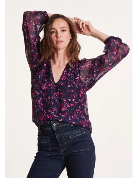 TOPS / BLOUSES FI-TO-ZIFA-M 1586 : MARINE/FIGUE  La Fée Mara